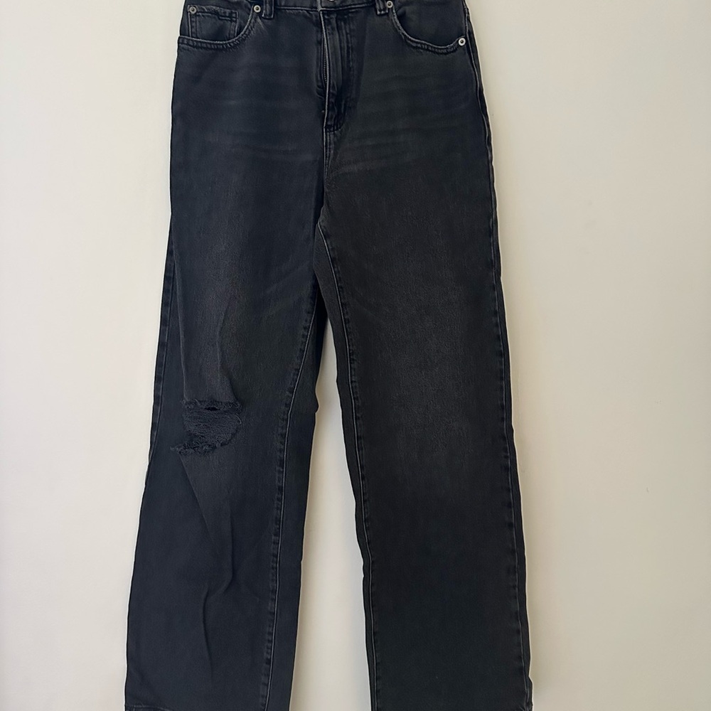 Garage High Rise Black Jeans Relaxed Fit